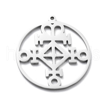 Non-Tarnish 304 Stainless Steel Pendants STAS-D036-09P-1