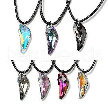 Waxed Cord Necklaces NJEW-P310-06P-1