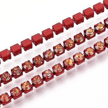 Iron Rhinestone Cup Chains CH-T006-05B-07-1