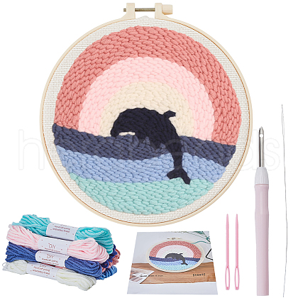 Punch Embroidery Starter Kits DIY-WH20007-13D-1
