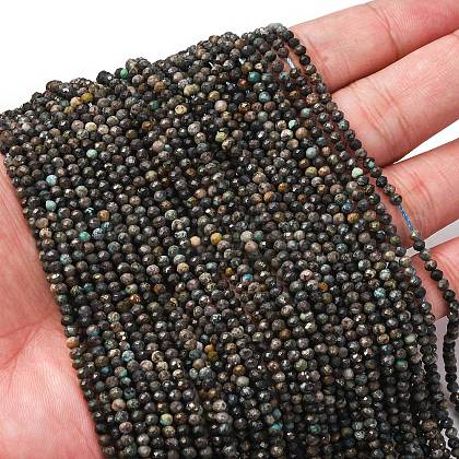 Natural African Turquoise(Jasper) Beads Strands G-RM2025-A25-3mm-1