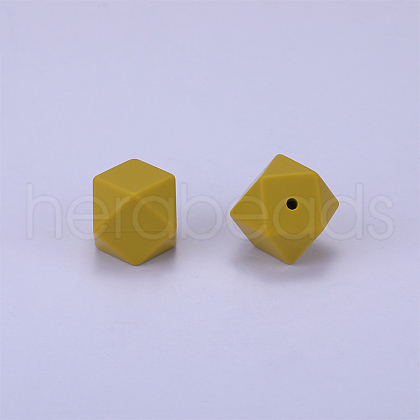 Hexagonal Silicone Focal Beads SI-JX0020A-71-1