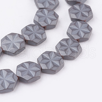 Non-magnetic Synthetic Hematite Beads Strands G-P341-13F-8x3mm-1