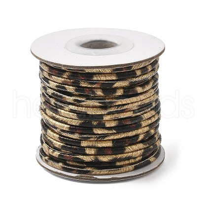 Leopard Printed Round Imitation Leather Cords LC-S020-01C-1