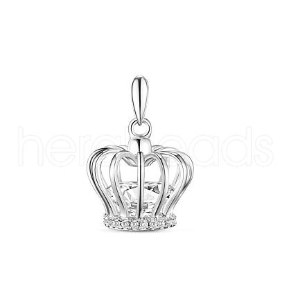 TINYSAND Rhodium Plated Sterling Silver Charm TS-N312-PY-1