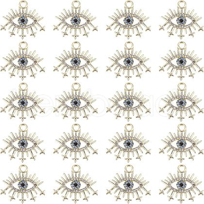 SUPERFINDINGS 20pcs Electroplate Alloy Pendants FIND-FH0003-64-1