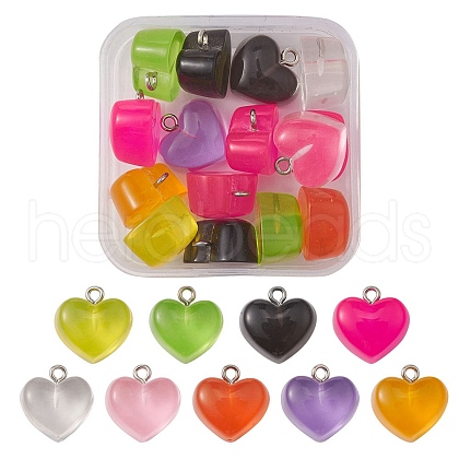15Pcs Transparent Resin Pendants RESI-YW0001-45-1