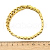 304 Stainless Steel Cuban Link & Panther chain Bracelets for Women Men BJEW-R018-11G-5