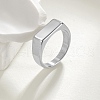 304 Stainless Steel Rectangle Finger Rings for Women RJEW-B120-01P-1