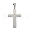 304 Stainless Steel Rhinestone Pendants STAS-G346-47D-P-1