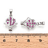 Brass Micro Pave Cubic Zirconia Pendants KK-N257-70P-3