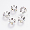 Brass Rhinestone Spacer Beads RB-E511-18-2
