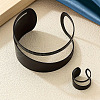 Hollow Out Alloy Cuff Bangles & Cuff Rings Sets FS-WG58758-02-2