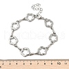 304 Stainless Steel Flower Link Chains Bracelets for Men & Women BJEW-D042-42P-5