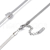 Non-Tarnish Ion Plating(IP) 304 Stainless Steel Snake Chain Necklaces NJEW-G081-13P-3