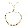Brass Round Beads Slider Bracelets for Women BJEW-D317-13C-G-4