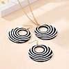 Bohemian Style Zebra Pattern Round Acrylic Pendant Necklace & Dangle Earring Sets FS-WG10A75-01-5
