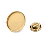 304 Stainless Steel Flat Round Brooch Brooch Base Settings STAS-S172-10B-G-2