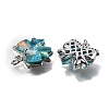 Brass Micro Pave Cubic Zirconia Charms KK-Q043-02P-01-2