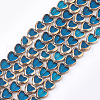 Electroplate Glass Beads Strands EGLA-S188-09F-1