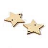 50Pcs Undyed Wood Connector Charms WOOD-FS0001-12B-3