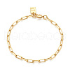 Brass Paperclip Chain Bracelets for Women BJEW-N032-07C-G-2