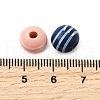 Printed Schima Wood Beads WOOD-L022-03A-02-3