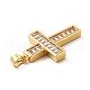Rack Plating Brass Micro Pave Cubic Zirconia Pendants KK-E072-02G-3
