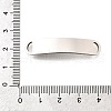 201 Stainless Steel Curved Rectangle Connector Charms STAS-R166-07P-3
