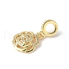 Brass Micro Pave Cubic Zirconia European Dangle Charms ZIRC-I071-23G-2