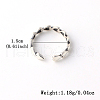 925 Sterling Silver Adjustable Cuff Open Rings for Women AK6483-2