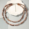 Plastic & Resin Leopard Skin Print Curved Tube Double Layer Necklaces for Women NJEW-Q038-01A-4
