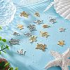  Jewelry 16Pcs 8 Style 201 Stainless Steel Filigree Joiners Links & Pendants STAS-PJ0001-37-5