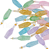 HOBBIESAY 50Pcs 5 Colors Transparent Resin Pendants RESI-HY0001-13-1