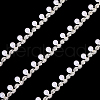 Globleland 1 Yard Brass Crystal Rhinestone Cup Chain with Imitation Pearl OCOR-GL0001-08A-1