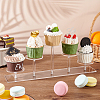 5-Tier Acrylic Action Figures Organizer Display Risers ODIS-WH0002-65-4