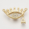 Brass Cubic Zirconia Pendants ZIRC-S061-84G-2