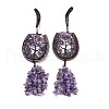 Natural Amethyst Chip Tree of Life Pendants Decoration G-F733-06C-2