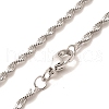 2mm Rack Plating Brass Singapore Chain Necklaces for Women Men MAK-L044-27P-2