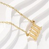 304 Stainless Steel Number 11:11 Pendant Necklaces NJEW-NH0002-01G-04-1