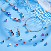   60Pcs 6 Colors Alloy Enamel Beads ENAM-PH0002-47-5