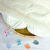 DICOSMETIC 12Pcs Baking Painted Zinc Alloy Knitting Stitch Marker Rings DIY-DC0002-32-4
