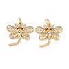 Brass Cubic Zirconia Pendants KK-G453-21G-2