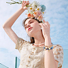 FIBLOOM 4 Sets 4 Style Glass Beaded Stretch Bracelets Set BJEW-FI0001-71-6