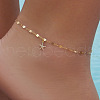 Alloy Starfish Charm Anklets for Women WG3DC40-01-1