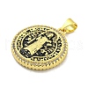 Rack Plating Brass Micro Pave Cubic Zirconia Pendants KK-B091-22G-07-2