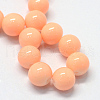 Baking Painted Glass Round Bead Strands DGLA-Q020-8mm-06-2