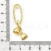 Rack Plating Brass Micro Pave Clear Cubic Zirconia Fold Over Clasps KK-V008-24G-3