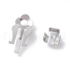 Non-Tarnish 316 Surgical Stainless Steel Clip-on Earring Findings STAS-L203-44P-2