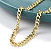 Brass Curb Chain Bracelets for Women Men BJEW-F494-01G-01-4